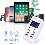 Stazione di ricarica 40W 8 porte USB QC3.0 con display