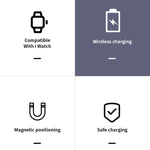 Caricabatterie wireless magnetico portatile universale K02 per Apple Watch serie 6/5 / SE / 4/3/2/1