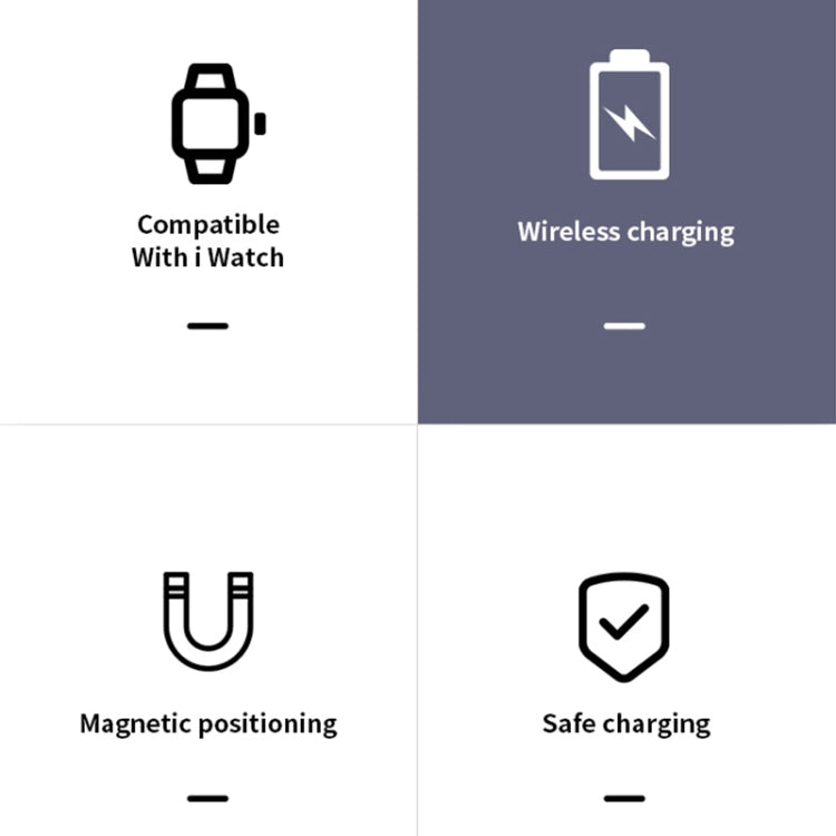 Caricabatterie wireless magnetico portatile universale K02 per Apple Watch serie 6/5 / SE / 4/3/2/1