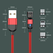 Cavo di ricarica magnetico 3 in 1 1m
