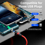 Cavo ricarica magnetico 3 in 1 2m USB-C Micro USB