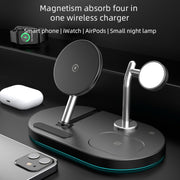 Caricabatterie wireless magnetico 4 in 1