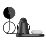 Caricabatterie wireless magnetico 3 in 1 15W