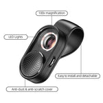 Microscopio per smartphone APEXEL APL-MS001 100X con luce LED