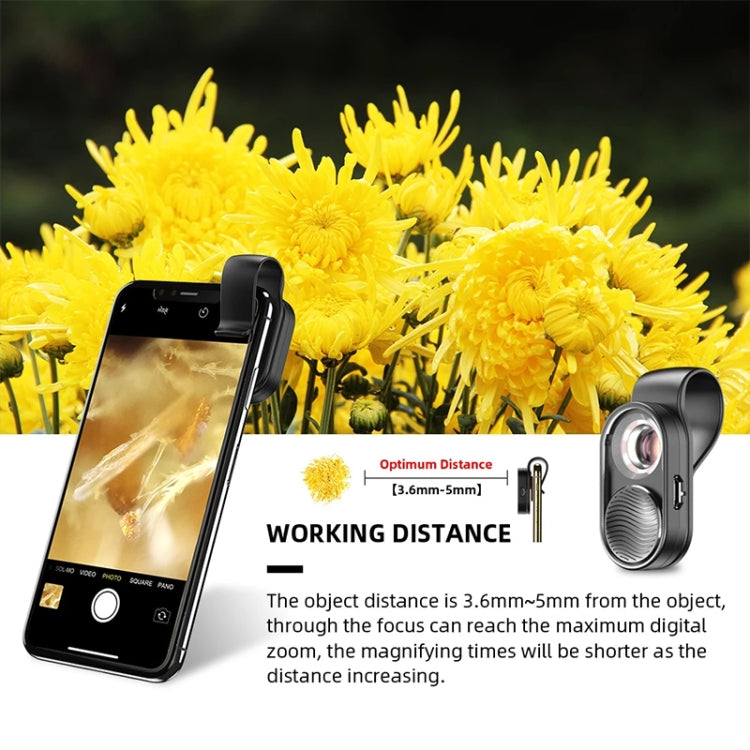 Microscopio per smartphone APEXEL APL-MS001 100X con luce LED