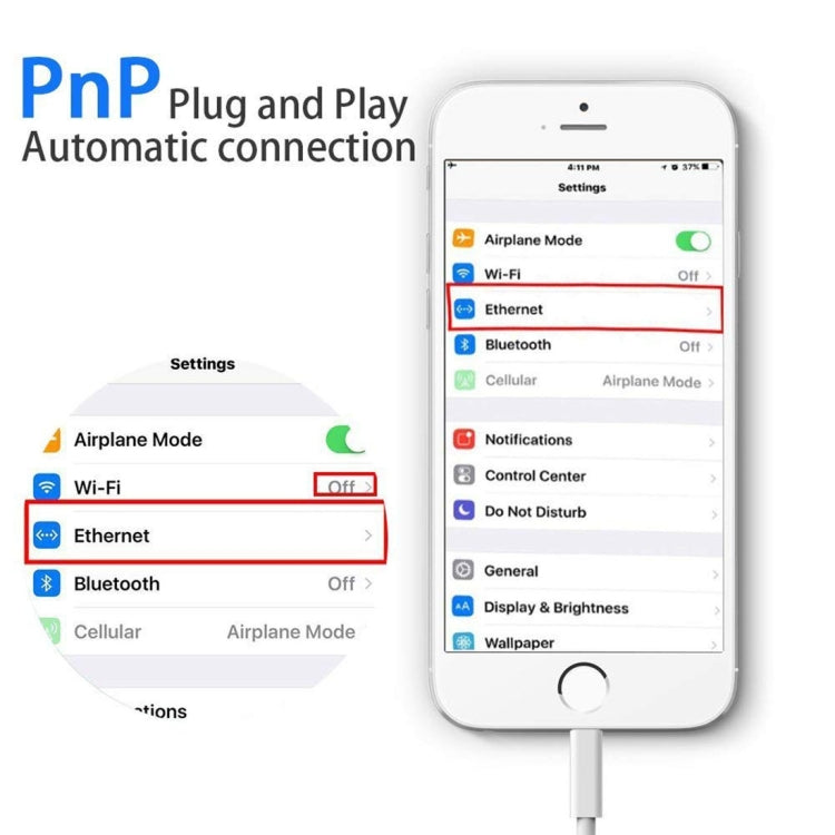 Cavo adattatore LAN Ethernet 1 metro per iPhone e iPad