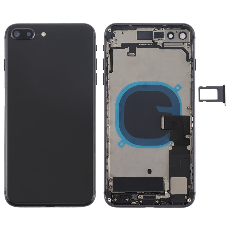 Battery Back Cover Assembly with Side Buttons, Vibrator, Speaker, Ringer, Buzzer, Power Button, Volume Button Flex Cable and Card Tray for iPhone 8 Plus, For iPhone 8 Plus, For iPhone 8 Plus (Full Assembly)