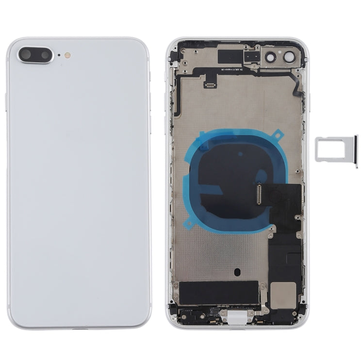 Gruppo cover posteriore batteria con tasti laterali, vibrazione, altoparlante, suoneria, cicalino, pulsante di accensione, cavo flessibile per pulsante volume e vassoio scheda per iPhone 8 Plus, For iPhone 8 Plus, For iPhone 8 Plus (Full Assembly)