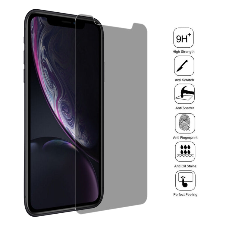 Pellicola vetro temperato privacy per iPhone 11 e XR