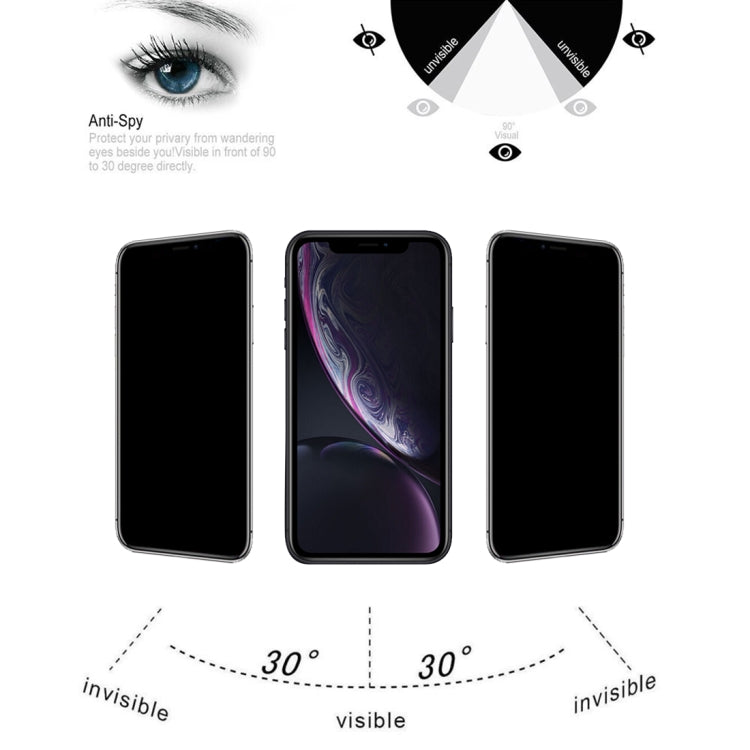 Pellicola vetro temperato privacy per iPhone 11 e XR