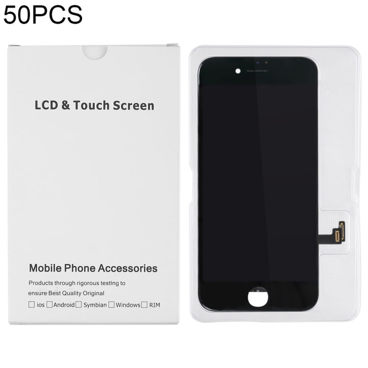 50pcs White Cardboard Packaging Box for iPhone 8 Plus / 7 Plus LCD Screen and Digitizer Full Assembly, i8 Plus / i7 Plus Packaging Box