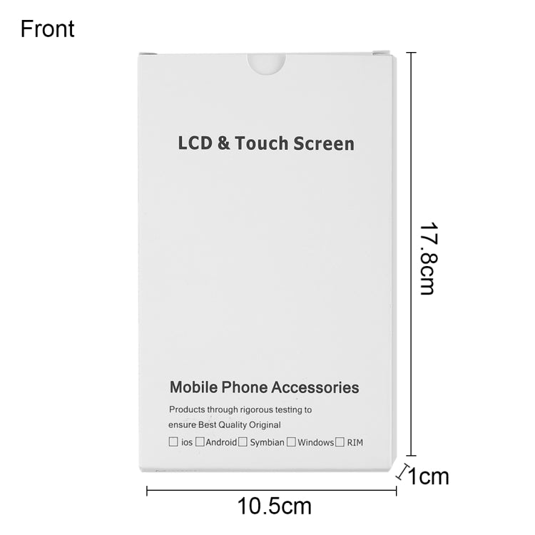 Scatola bianca da imballaggio in cartone da 50 pezzi per schermo LCD e digitalizzatore iPhone 8 Plus / 7 Plus assemblaggio completo, i8 Plus / i7 Plus Packaging Box