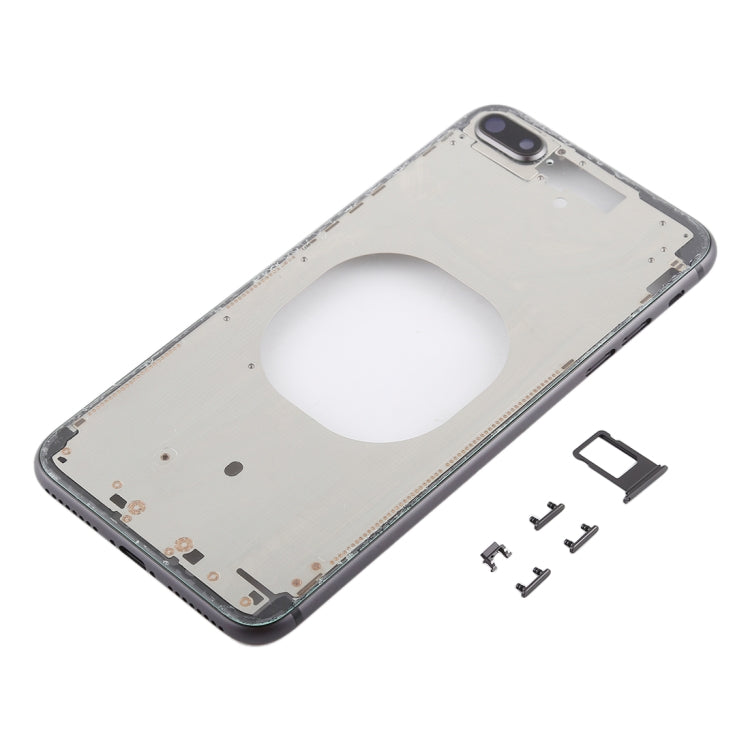 Cover posteriore trasparente con obiettivo della fotocamera, vassoio per scheda SIM e tasti laterali per iPhone 8 Plus, For iPhone 8 Plus (Transparent Back), For iPhone 8 Plus (Transparent White), For iPhone 8 Plus(Transparent Gold)