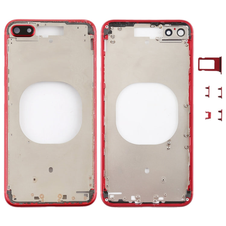 Cover posteriore trasparente con obiettivo della fotocamera, vassoio per scheda SIM e tasti laterali per iPhone 8 Plus, For iPhone 8 Plus (Transparent Back), For iPhone 8 Plus (Transparent White), For iPhone 8 Plus(Transparent Gold)