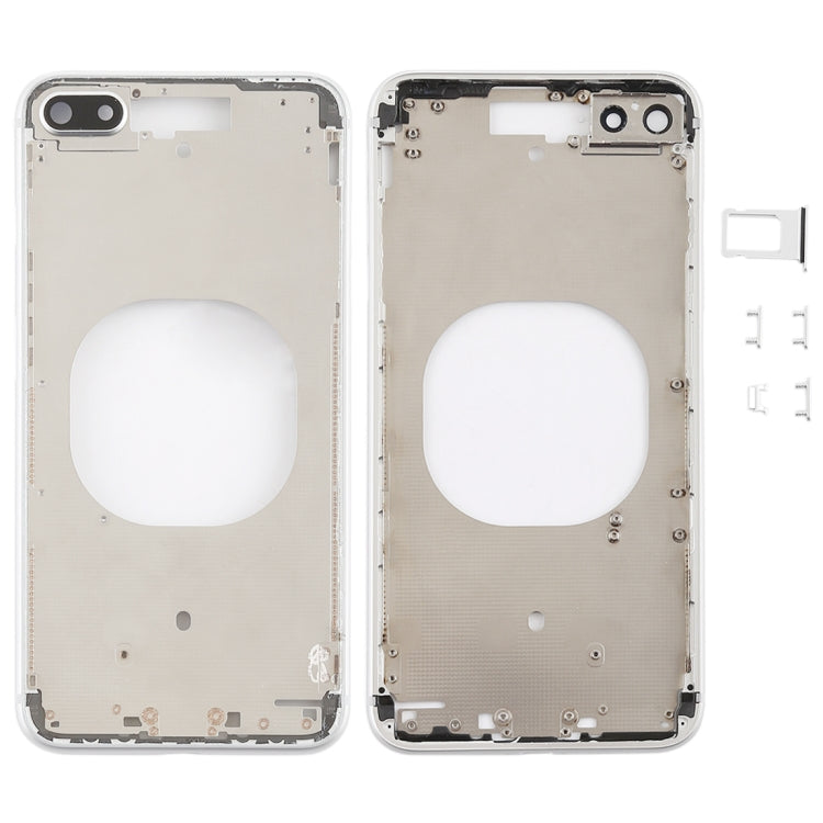 Cover posteriore trasparente con obiettivo della fotocamera, vassoio per scheda SIM e tasti laterali per iPhone 8 Plus, For iPhone 8 Plus (Transparent Back), For iPhone 8 Plus (Transparent White), For iPhone 8 Plus(Transparent Gold)