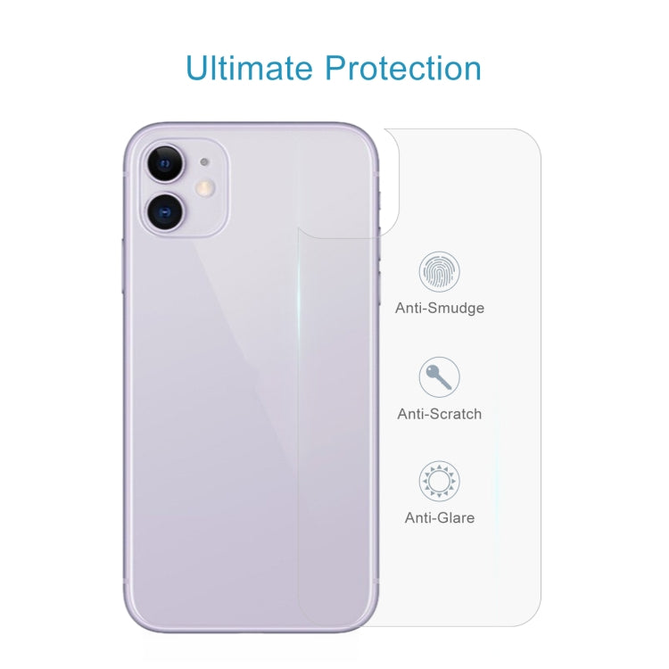 Per iPhone 11 10 pezzi 9H 2.5D Mezzo schermo Trasparente Pellicola in vetro temperato per telefono cellulare Pellicola posteriore, For iPhone 11 (10 PCS)