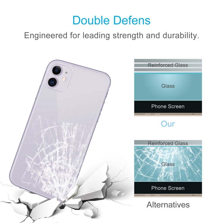 Per iPhone 11 10 pezzi 9H 2.5D Mezzo schermo Trasparente Pellicola in vetro temperato per telefono cellulare Pellicola posteriore, For iPhone 11 (10 PCS)