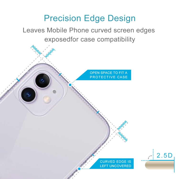 Per iPhone 11 50 pezzi 9H 2.5D Pellicola posteriore in vetro temperato trasparente per telefono cellulare a metà schermo, For iPhone 11 (50 PCS)