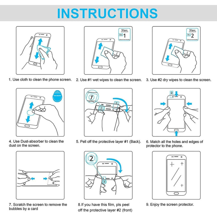 Per iPhone 11 Pro 10 pezzi 9H 2.5D Mezzo schermo Trasparente Pellicola in vetro temperato per telefono cellulare Pellicola posteriore, For iPhone 11 Pro (10 PCS)