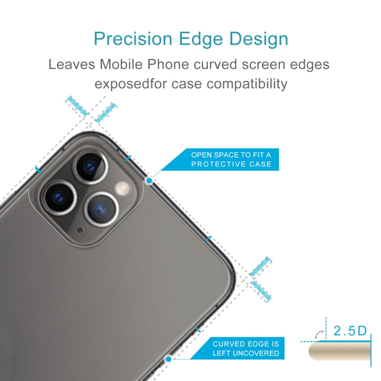 50 pezzi per iPhone 11 Pro Max 9H 2.5D mezza pellicola trasparente per telefono cellulare in vetro temperato pellicola posteriore, For iPhone 11 Pro Max (50 PCS)