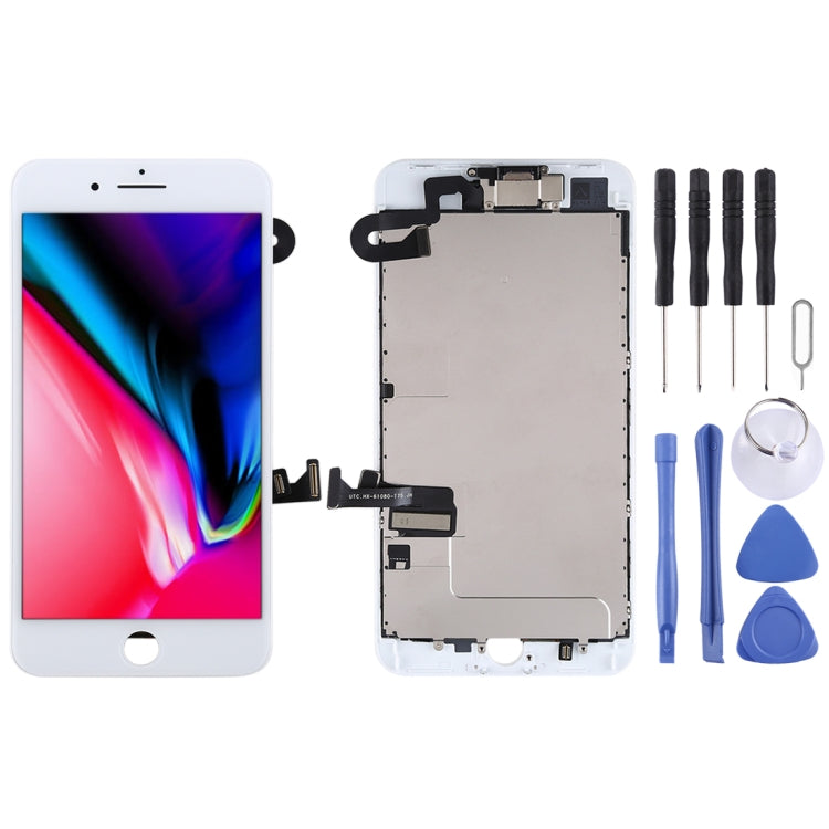 Complete LCD Screen and Digitizer Assembly Include Front Camera for iPhone 8 Plus, i8 Plus Black with Camera, i8 Plus White with Camera