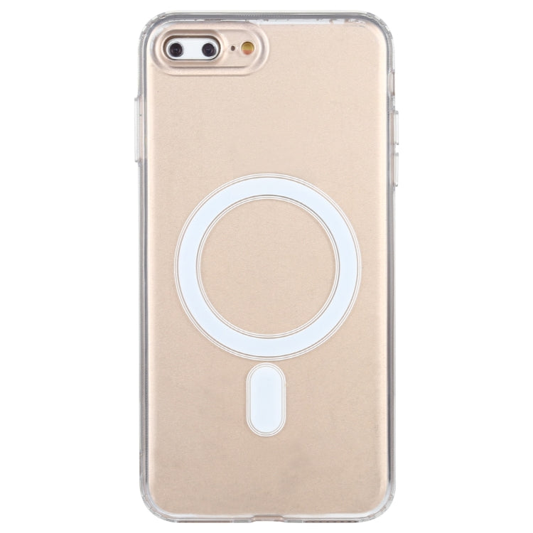 Per iPhone 7 Plus / 8 Plus Custodia Magsafe Semplice Anello magnetico Custodia antiurto in cristallo trasparente acrilico all-inclusive per PC + TPU, For iPhone 7 Plus