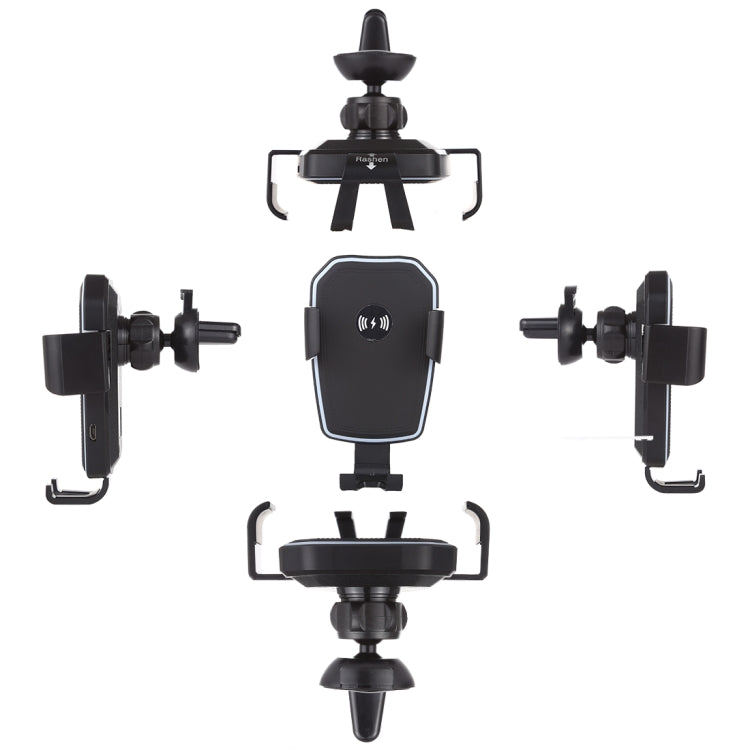 K81 10W QI Supporto per telefono cellulare con ricarica wireless per auto a induzione di gravità rotante universale con ventosa, K81