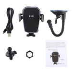 K81 10W QI Supporto per telefono cellulare con ricarica wireless per auto a induzione di gravità rotante universale con ventosa, K81