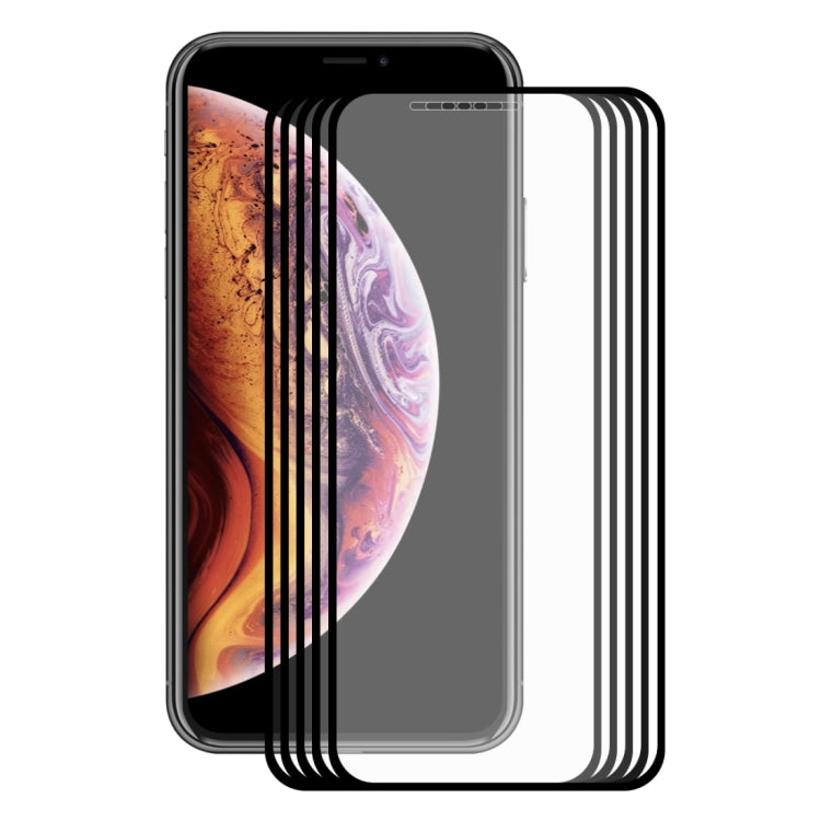 5 pezzi per iPhone XS Max ENKAY Hat-Prince 0.2mm 9H 2.5D Pellicola in vetro temperato a schermo intero, For XS Max (2.5D)
