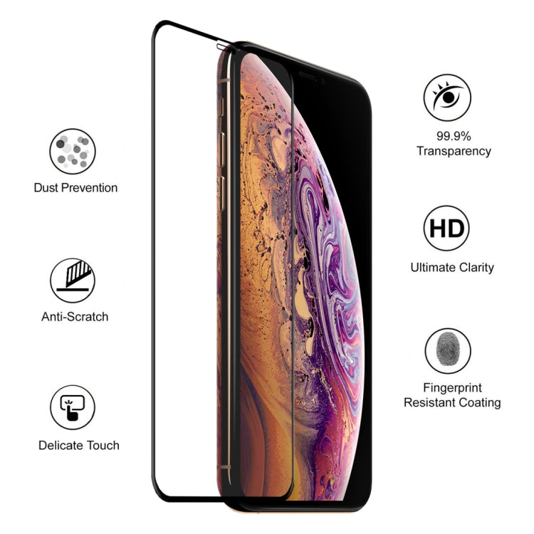 Per iPhone 11 Pro Max / XS Max ENKAY Hat-Prince 0,26mm 9H 6D Pellicola in vetro temperato curvo a schermo intero, For XS Max (6D)