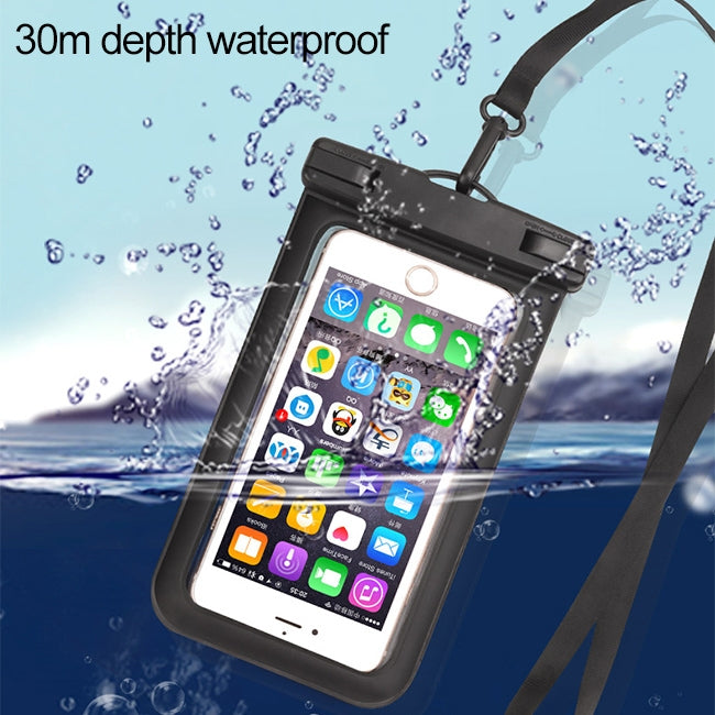 Borsa impermeabile universale IPX8 in PVC trasparente con cordino per smartphone inferiori a 6,3 pollici