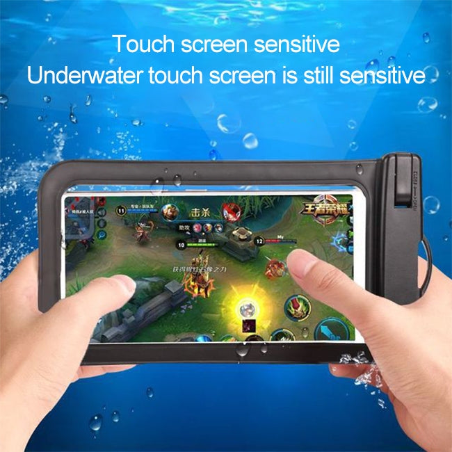 Borsa impermeabile universale IPX8 in PVC trasparente con cordino per smartphone inferiori a 6,3 pollici
