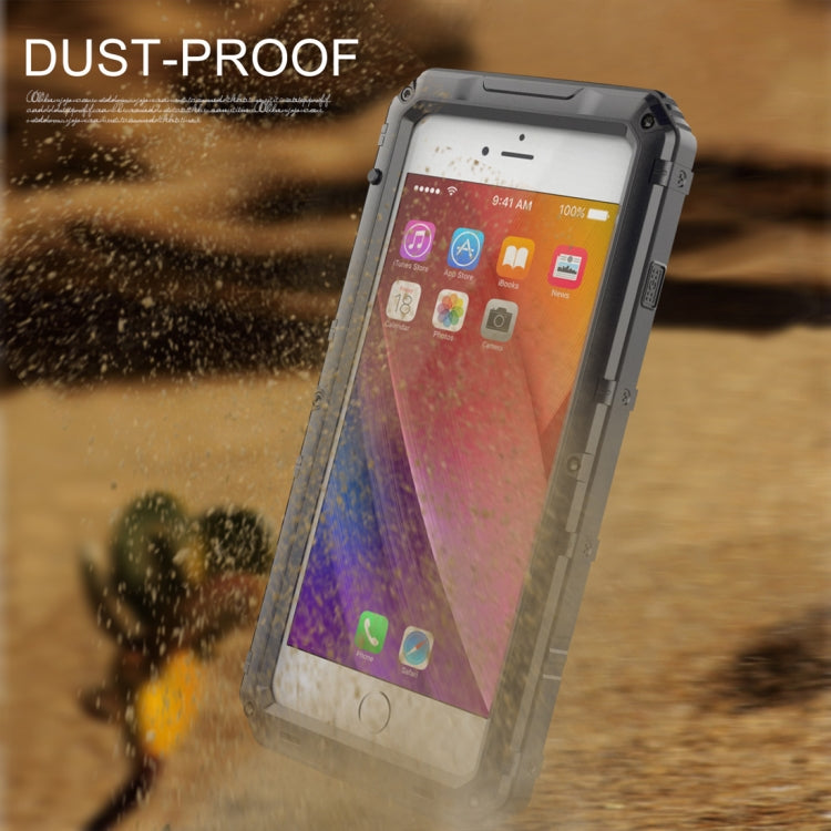 Custodia in lega di zinco antiurto antipolvere impermeabile + custodia in silicone per iPhone 8 Plus e 7 Plus, iPhone 8 Plus & 7 Plus