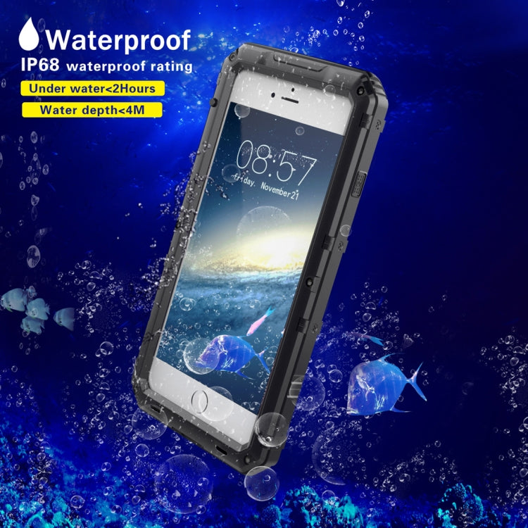Custodia in lega di zinco antiurto antipolvere impermeabile + custodia in silicone per iPhone 8 Plus e 7 Plus, iPhone 8 Plus & 7 Plus