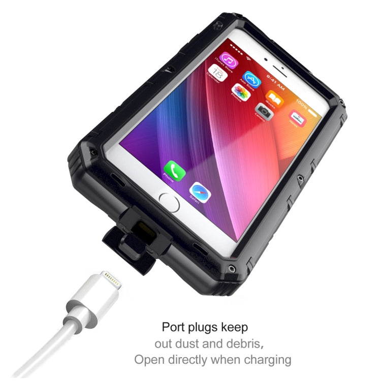 Custodia in lega di zinco antiurto antipolvere impermeabile + custodia in silicone per iPhone 8 Plus e 7 Plus, iPhone 8 Plus & 7 Plus