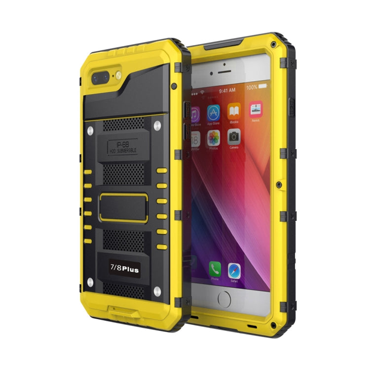 Custodia in lega di zinco antiurto antipolvere impermeabile + custodia in silicone per iPhone 8 Plus e 7 Plus, iPhone 8 Plus & 7 Plus