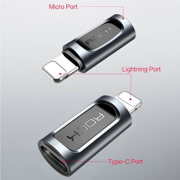 ROCK 2.1A Adattatore per auricolare convertitore audio portatile da USB-C/Tipo-C a 8 pin