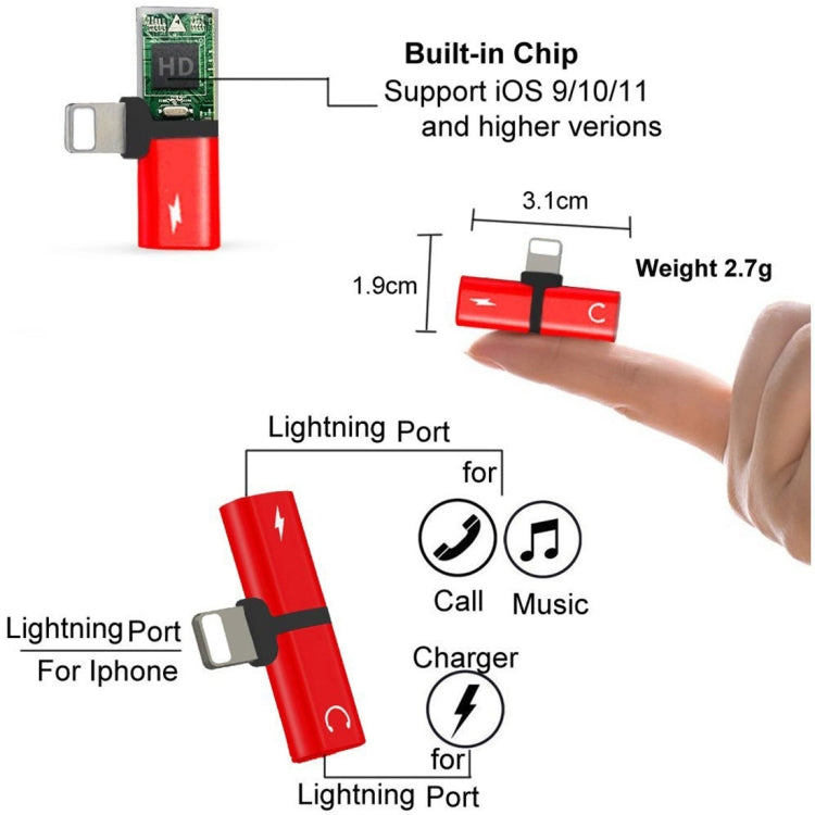 Adattatore per auricolare convertitore audio 2 in 1 8 pin 5 V 1 A