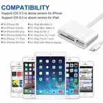 Adattatore 8 Pin per Fotocamera e USB compatibile iOS