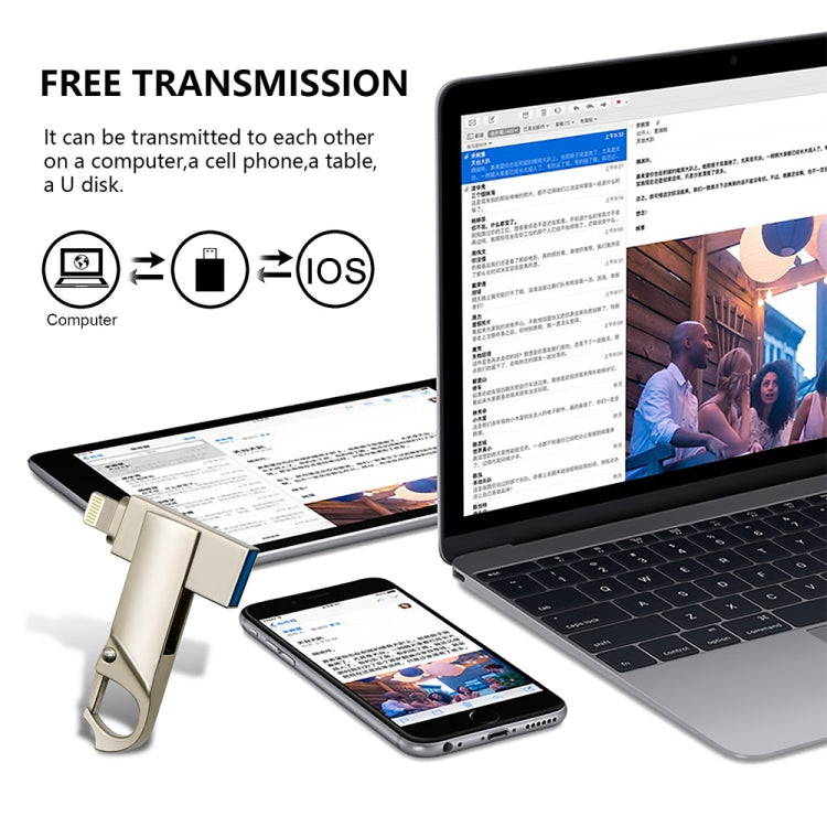 Chiavetta USB portachiavi RQW-10F 2 in 1 USB 2.0 e 8 pin da 32 GB, RQW-10F