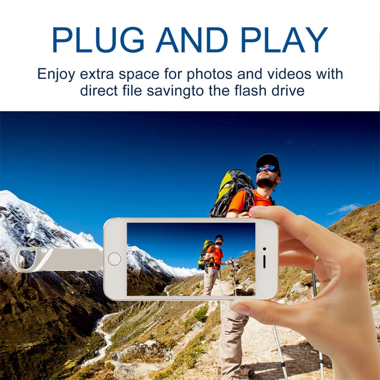 Chiavetta USB portachiavi RQW-10F 2 in 1 USB 2.0 e 8 pin da 32 GB, RQW-10F