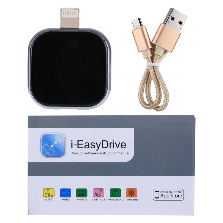 Unità flash flash multifunzione RQW-18S a 8 pin e 64 GB con cavo USB/da micro USB a micro USB, RQW-18S Black