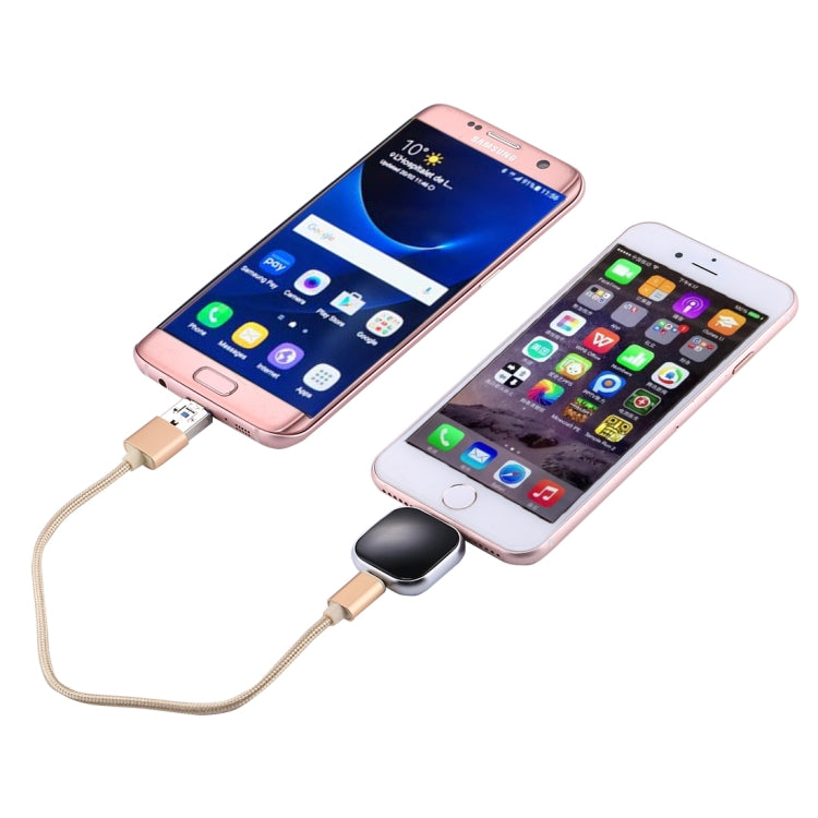 Unità flash flash multifunzione RQW-18S a 8 pin e 128 GB con cavo USB/da micro USB a micro USB, RQW-18S Black
