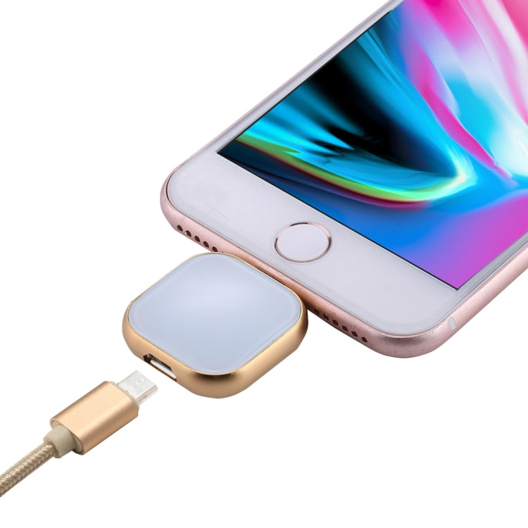 Unità flash flash multifunzione RQW-18S a 8 pin e 128 GB con cavo USB/da micro USB a micro USB, RQW-18S Gold