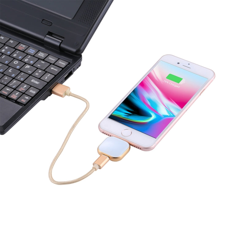 Unità flash flash multifunzione RQW-18S a 8 pin e 128 GB con cavo USB/da micro USB a micro USB, RQW-18S Gold