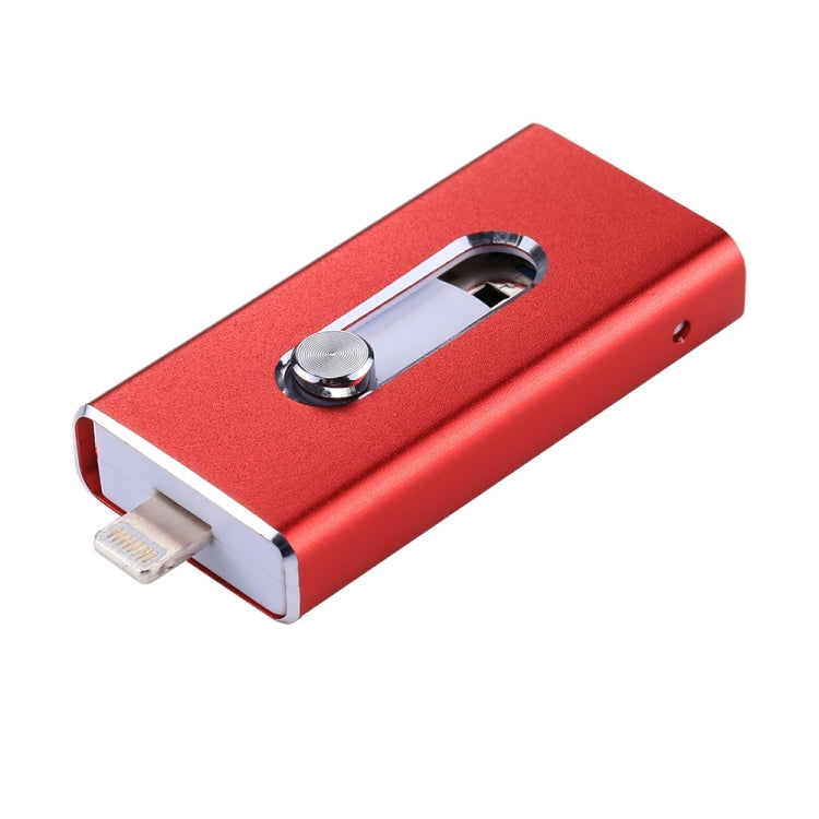 RQW-02 Unità flash USB 2.0 e 8 pin e micro USB 3 in 1 da 32 GB, RQW-02 Red