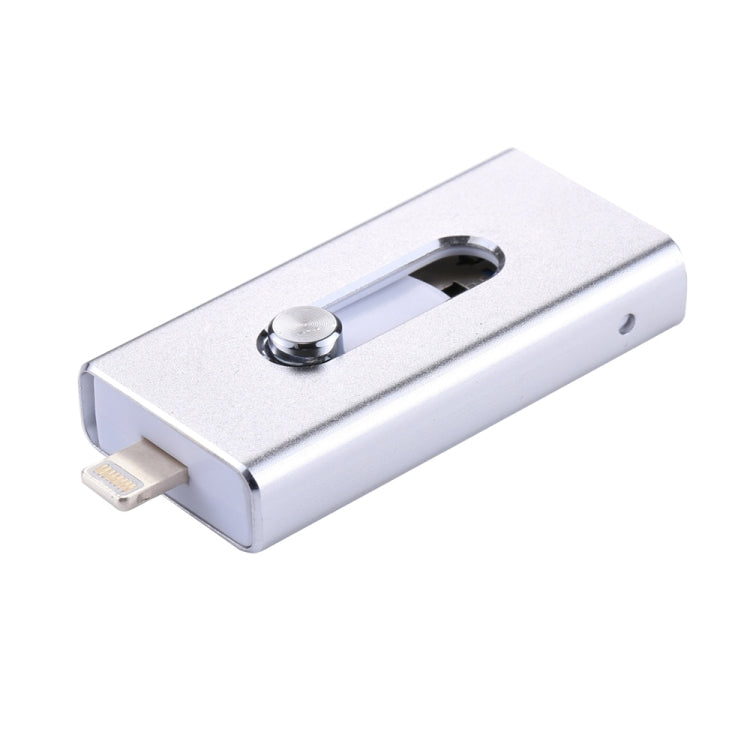 RQW-02 Unità flash USB 2.0 e 8 pin e micro USB 3 in 1 da 32 GB, RQW-02 Silver