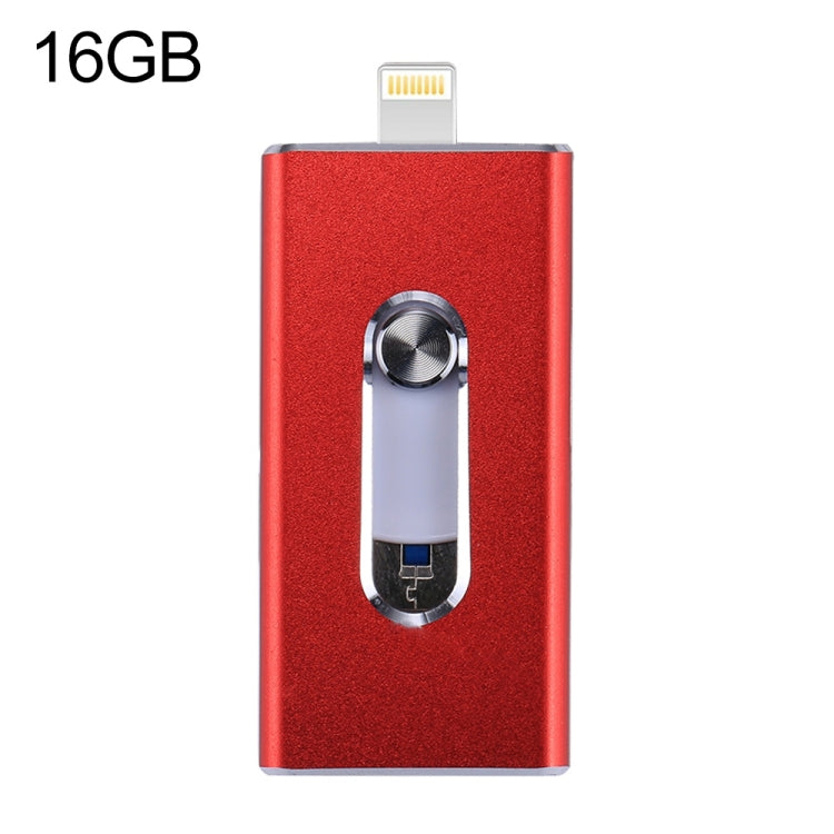 RQW-02 Unità flash USB 2.0 e 8 pin e micro USB 3 in 1 da 16 GB, RQW-02 Black, RQW-02 Gold, RQW-02 Blue, RQW-02 Red, RQW-02 Silver