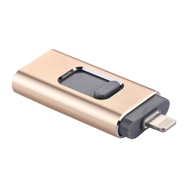 easyflash RQW-01B Chiavetta USB 3 in 1 USB 2.0 e 8 pin e Micro USB da 32 GB, RQW-01B Gold