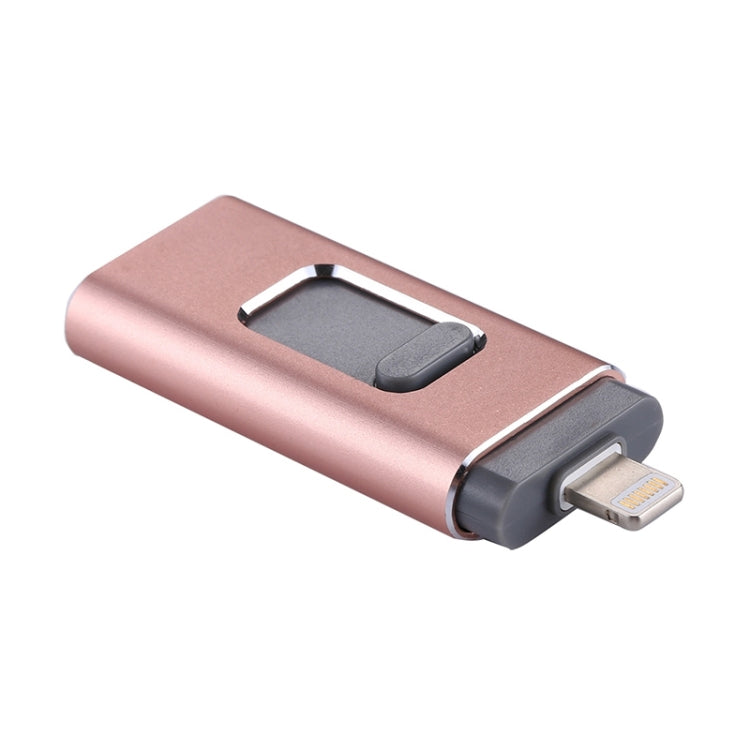 easyflash RQW-01B Chiavetta USB 2.0 3 in 1 e 8 pin e micro USB da 64 GB, RQW-01B Rose Gold